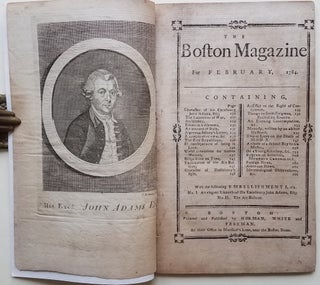 Item #3351 The Boston Magazine, for February, 1784. Early American Magazine., John Adams, Ballooning