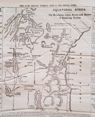 Equatorial Africa. The Mountains, Lakes, Rivers and Routes of Exploring Parties. Map appearing. Africa Exploration., I. "Doctor Livingstone.