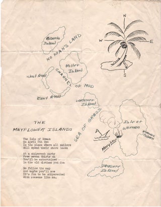 Item #3707 The Mayflower Islands. Manuscript Novelty Map for Shipwreck Party