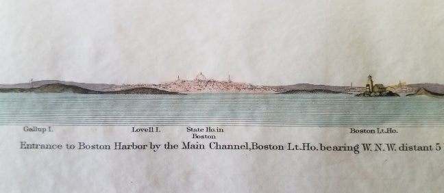 Item #3731 Entrance to Boston Harbor by the Main Channel. Boston Harbor/Cohasset/Scituate Approach Views., U S. Coast Survey.