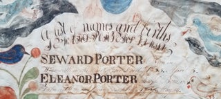 A list of names and births of Seward Porters Family.