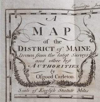 The History of the District of Maine....Illustrated by a new correct Map of the District.
