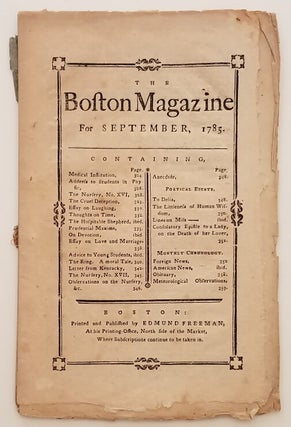 The Boston Magazine for September, 1785.