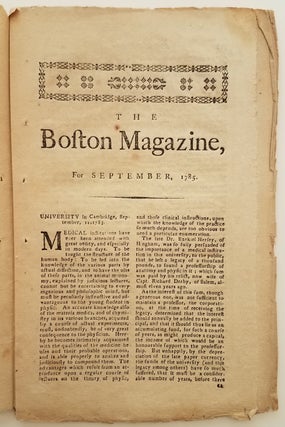The Boston Magazine for September, 1785.