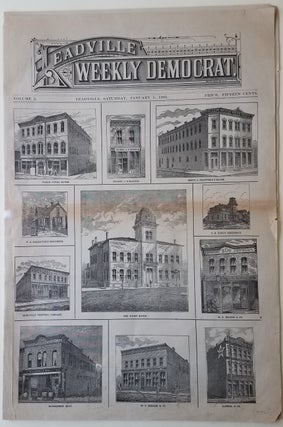 Item #3752 Leadville Weekly Democrat. Volume 2. January 1, 1881. Colorado., Silver Boom