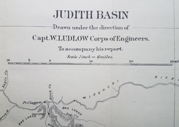 Item #3756 Judith Basin: Drawn under the direction of Capt. W. Ludlow Corps of Engineers. Montana., William Ludlow, Western Exploration.
