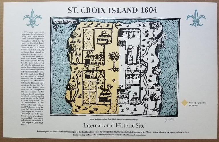 Item #3758 St. Croix Island 1604. Maine., David C. after Samuel Champlain Wolfe.