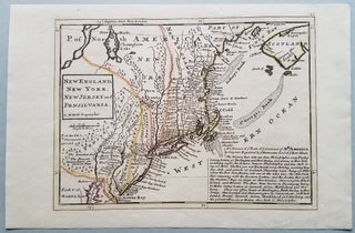 Item #3773 New England, New York, New Jersey, and Pensilvania. By H. Moll Geographer. Northeast...