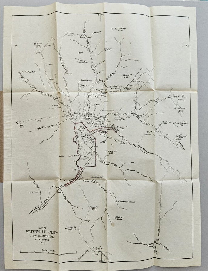 Item #3796 Map of Waterville Valley, New Hampshire. NH. White Mountains, A. L. Goodrich, Arthur Lewis.